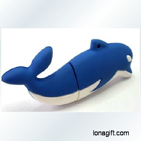鯨魚(yú)橡膠卡通U盤定做